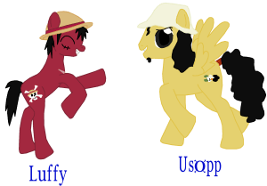 luffy and usopp ponies